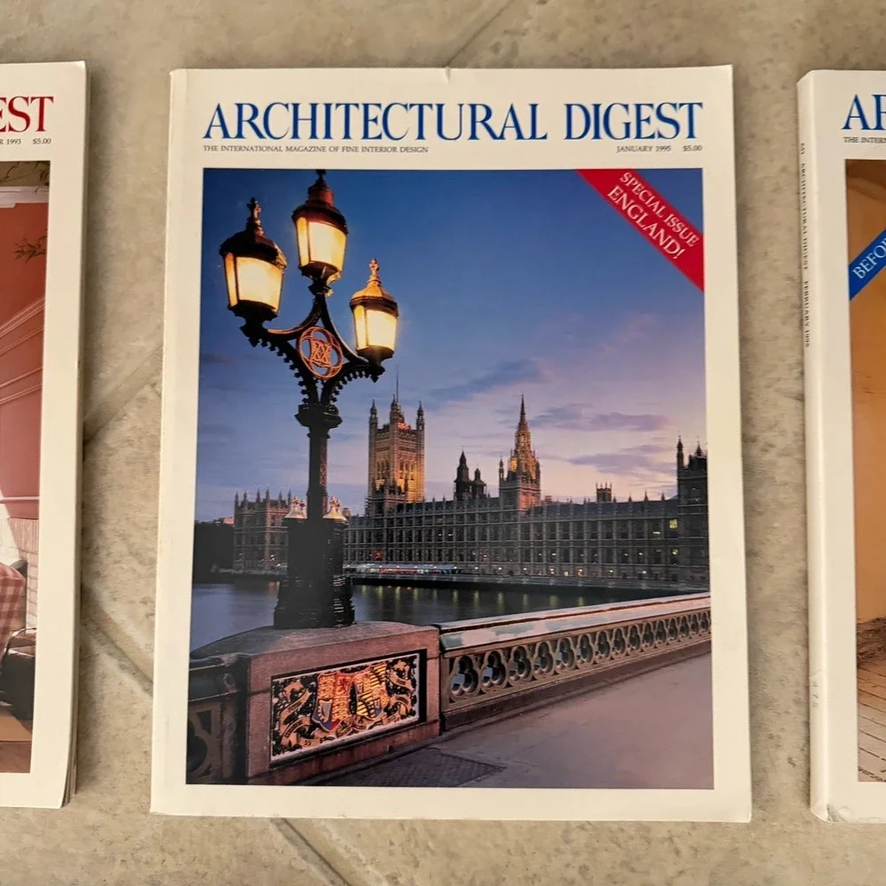 Vintage 1993-1996 Architectural‎ Digest Magazine Lot Of 5